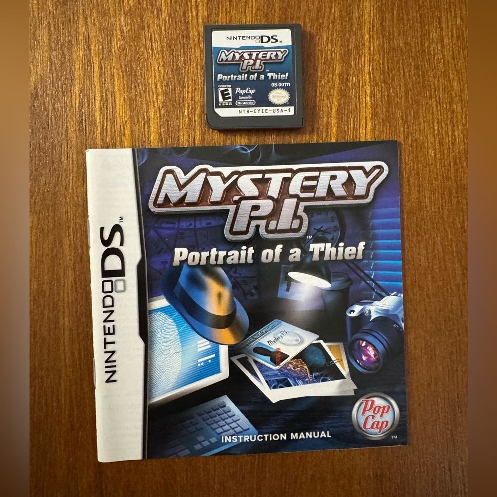 Nintendo DS Game Mystery P.I. Portrait of a Thief Game